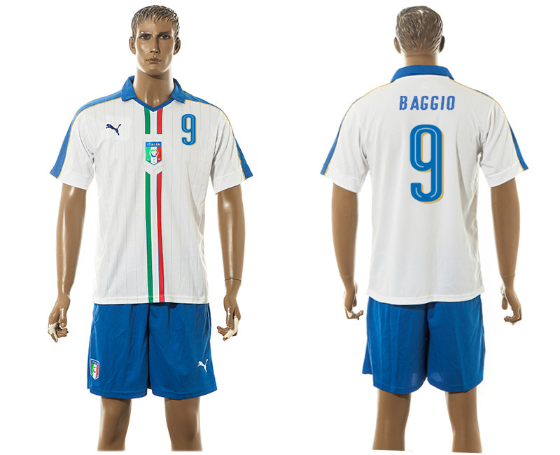 Italy 9 BAGGIO UEFA Euro 2016 Away Jersey