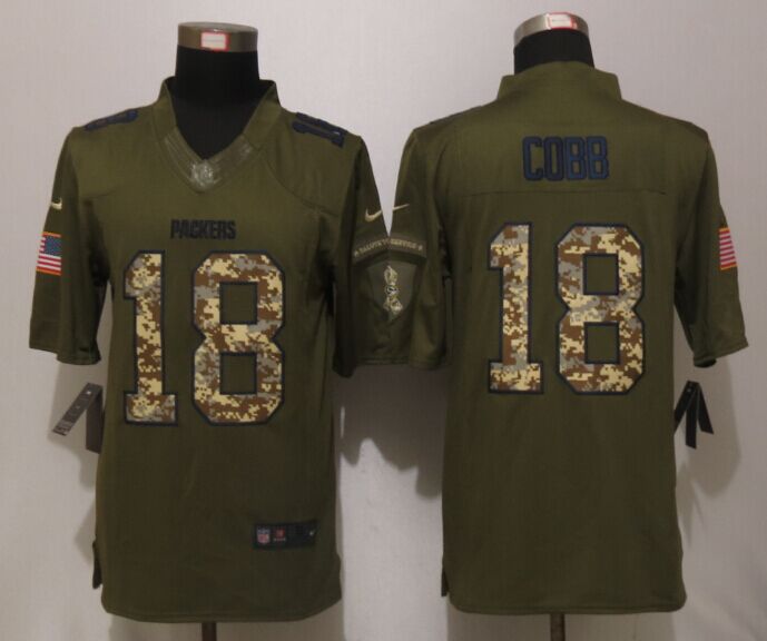 Nike Packers 18 Randall Cobb Green Salute To Service Limited Jersey