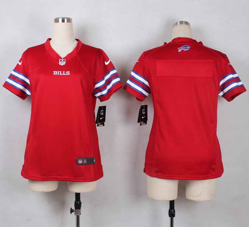 Nike Bills Blank Red Women Game Jersey - Click Image to Close