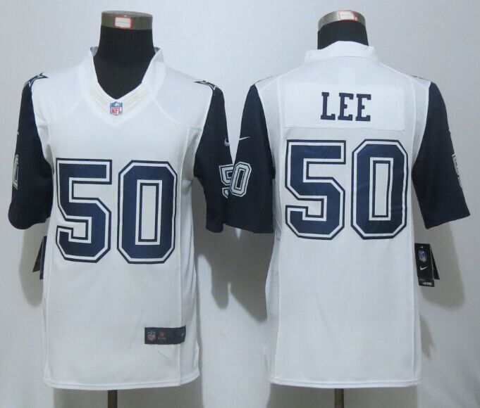 Nike Cowboys 50 Sean Lee White Youth Color Rush Limited Jersey