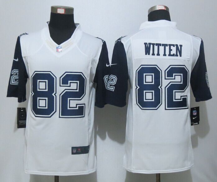 Nike Cowboys 82 Jason Witten White Youth Color Rush Limited Jersey