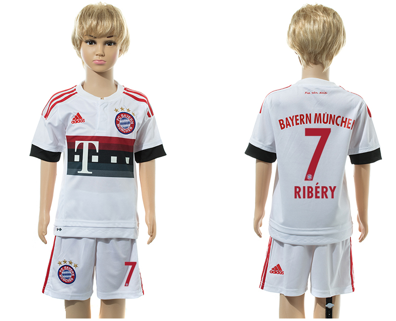 2015-16 Bayern Munchen 7 RIBERY Away Youth Jersey