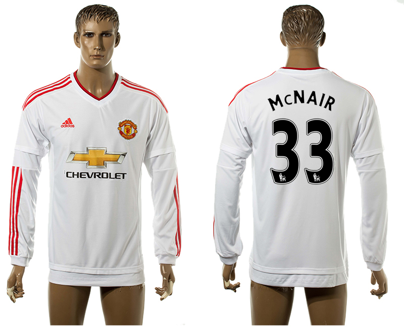 2015-16 Manchester United 33 McNAIR Away Long Sleeve Thailand Jersey