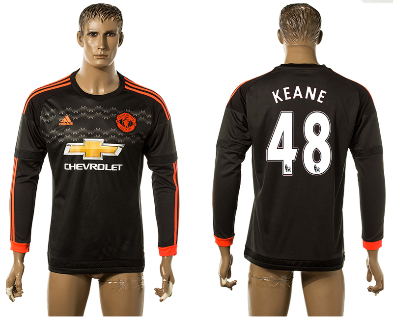 2015-16 Manchester United 48 KEANE Third Away Long Sleeve Thailand Jersey