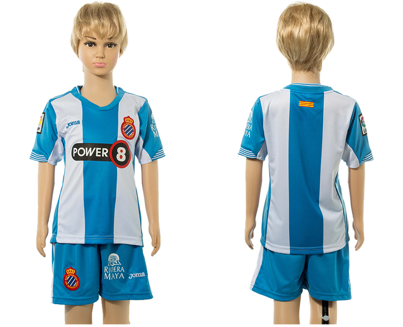 2015-16 RCD Espanyol Home Youth Jersey