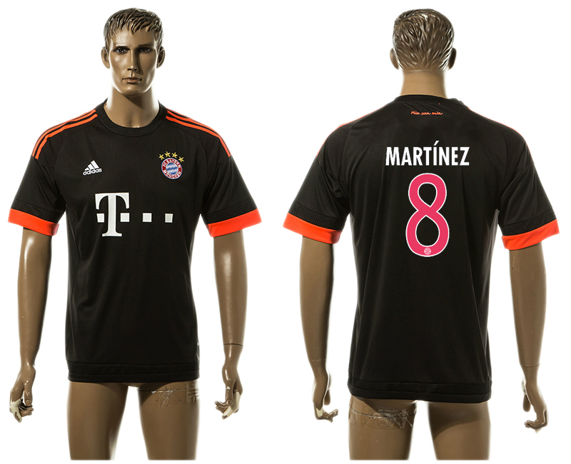 2015-16 Bayern Munchen 8 MARTINEZ UEFA Champions League Away Thailand Jersey