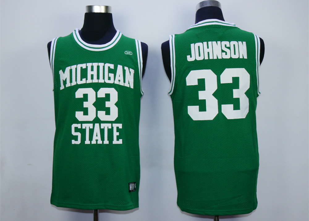 Michigan State Spartans 33 Magic Johnson Green College Jersey Michigan State Spartans 33 Magic Johnson Green College Jersey