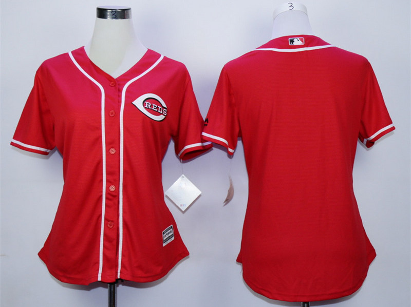 Reds Blank Red Women New Cool Base Jersey