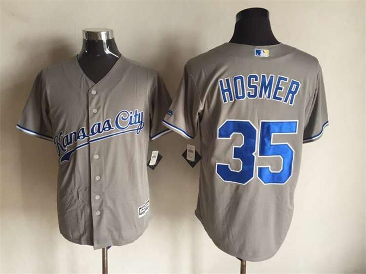 Royals 35 Eric Hosmer Grey New Cool Base Jersey