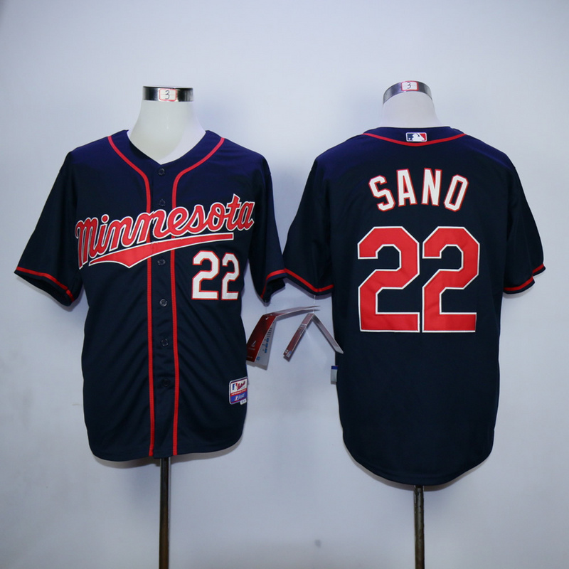 Twins 22 Miguel Sano Blue Cool Base Jersey