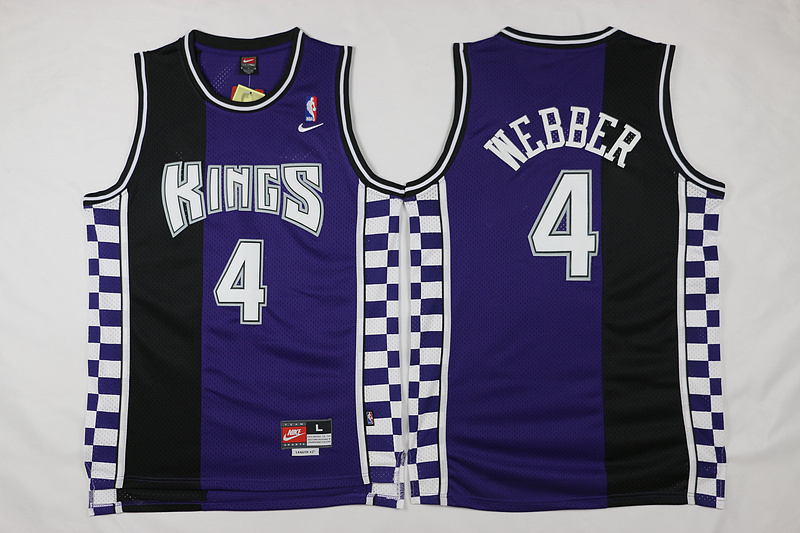 Kings 4 Chris Webber Purple Nike Throwback Jersey