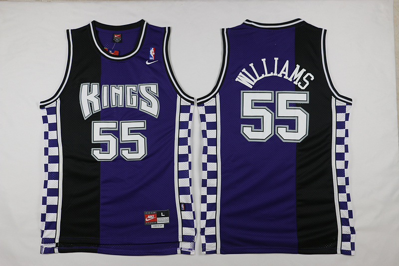 Kings 55 Jason Williams Purple Nike Throwback Jersey