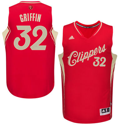 Clippers 32 Blake Griffin Red 2015-16 Christmas Day Swingman Jersey