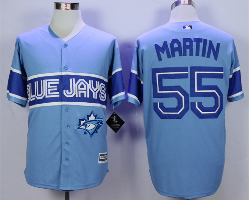 Blue Jays 55 Russell Martin Blue New Cool Base Jersey