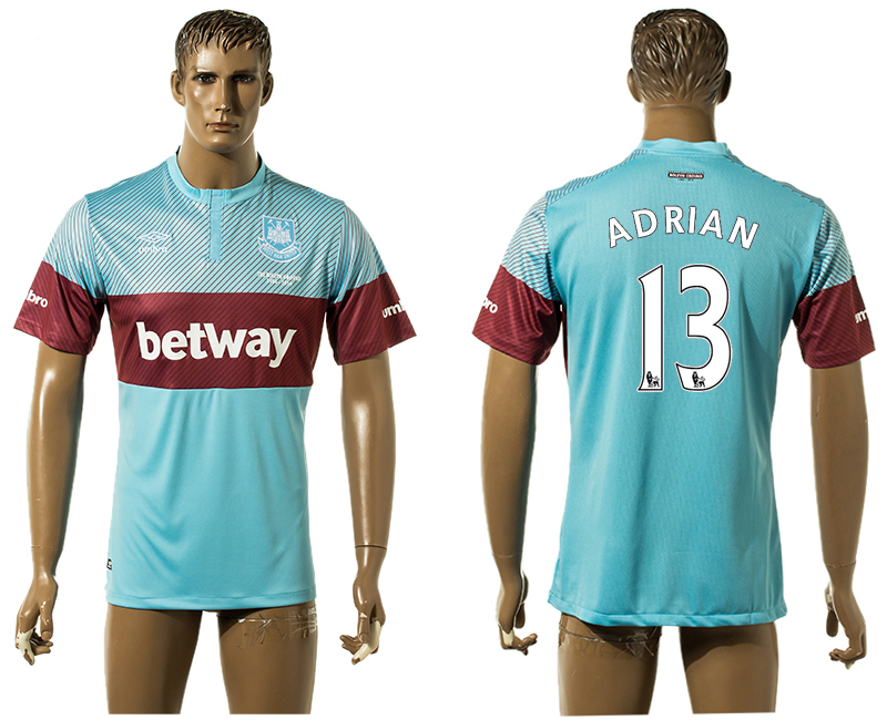 2015-16 West Ham United 13 ADRIAN Away Thailand Jersey