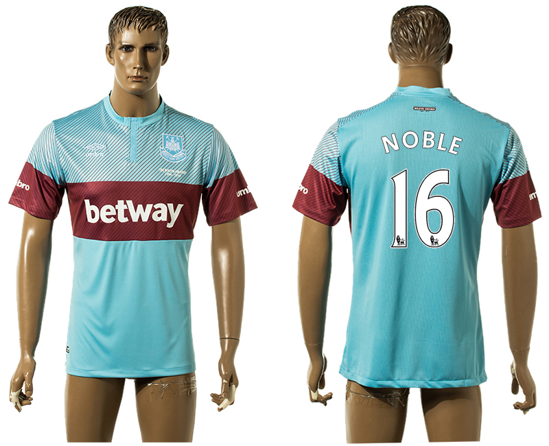 2015-16 West Ham United 16 NOBLE Away Thailand Jersey