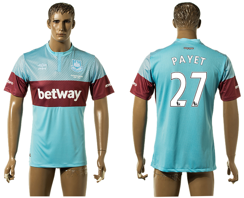 2015-16 West Ham United 27 PAYET Away Thailand Jersey