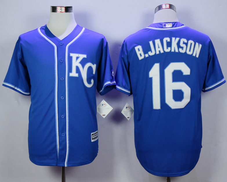 Royals 16 B.Jackson Blue New Cool Base Jersey
