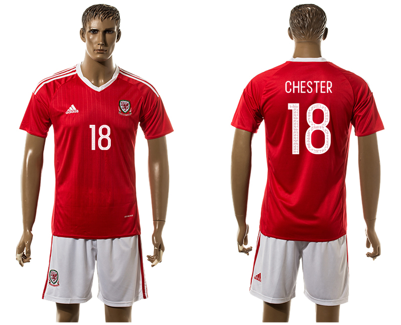 Wales 18 CHESTER Home UEFA Euro 2016 Jersey