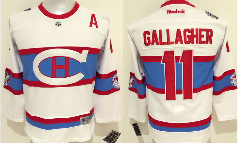 Canadiens 11 Brendan Gallagher White 2016 Winter Classic Youth Reebok Jersey - Click Image to Close