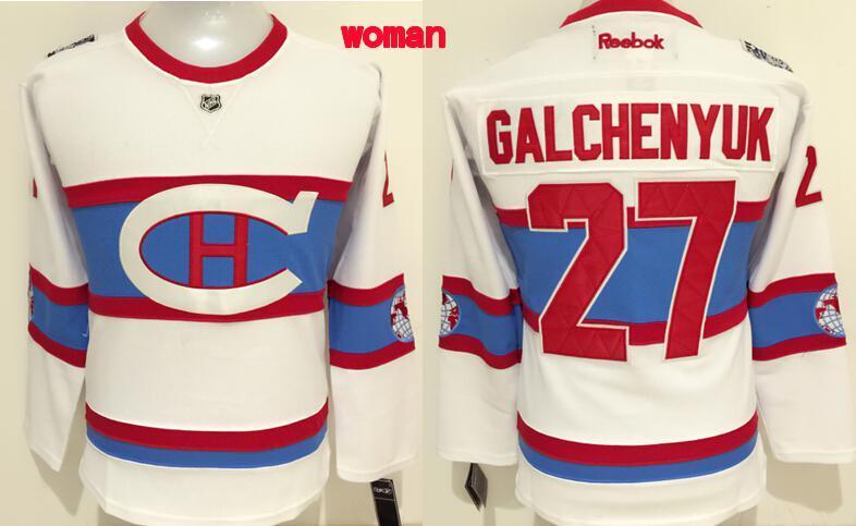 Canadiens 27 Alex Galchenyuk White 2016 Winter Classic Women Reebok Jersey - Click Image to Close