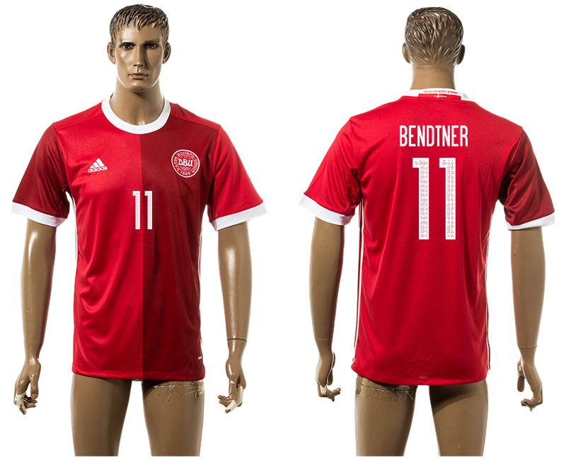 2016-17 Denmark 11 BENDTNER Home Thailand Soccer Jersey