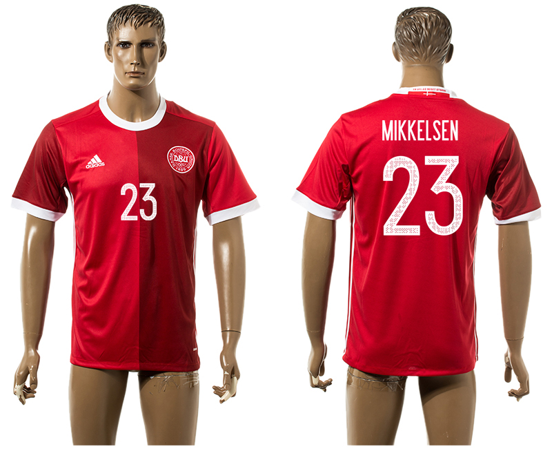 2016-17 Denmark 23 MIKKELSEN Home Thailand Soccer Jersey 2016-17 Denmark 23 MIKKELSEN Home Thailand Soccer Jersey