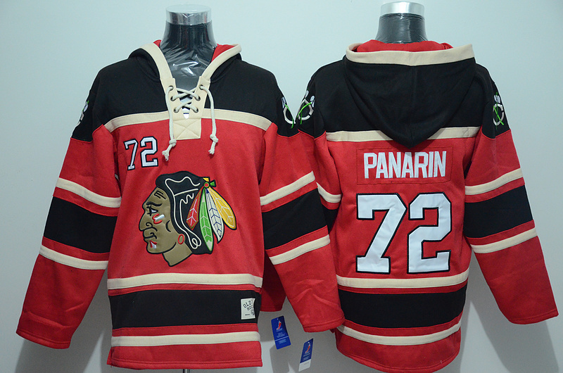 Blackhawks 72 Artemi Panarin Red All Stitched Hooded Sweatshirt