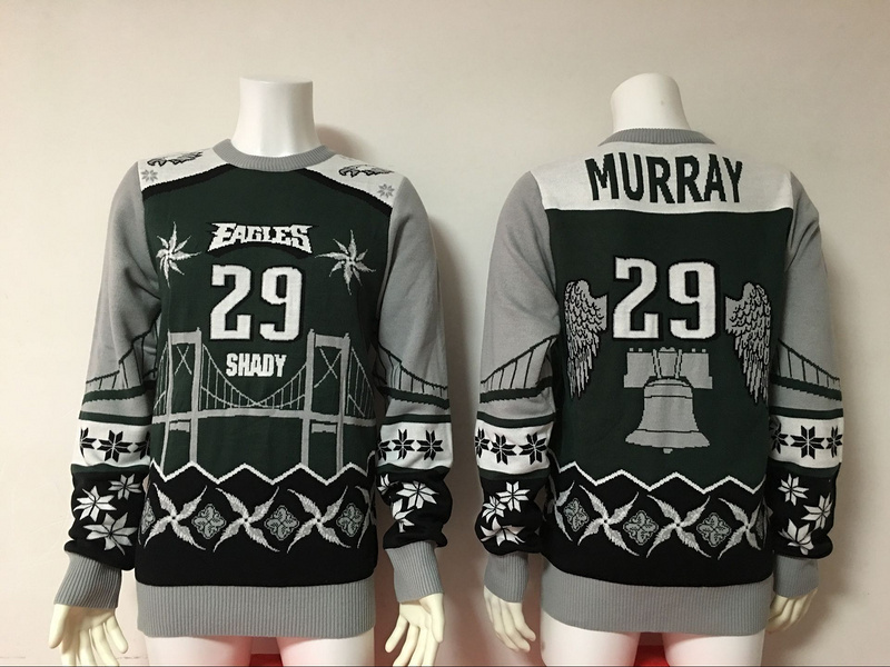 Eagles 29 DeMarco Murray Grey Men's Ugly Sweater