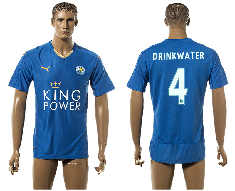 2015-16 Leicester City 4 DRINKWATER Home Thailand Jersey