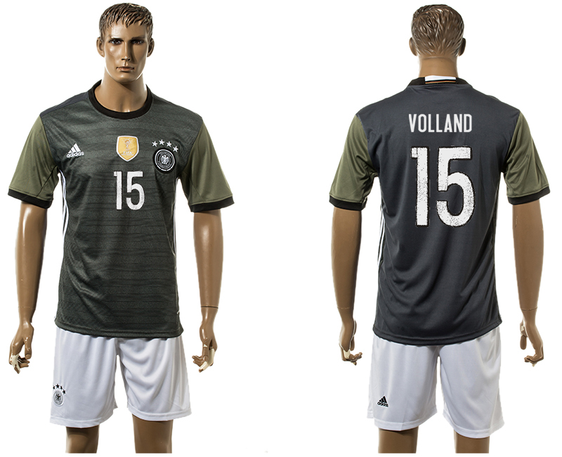 Germany 15 VOLLAND Away UEFA Euro 2016 Soccer Jersey