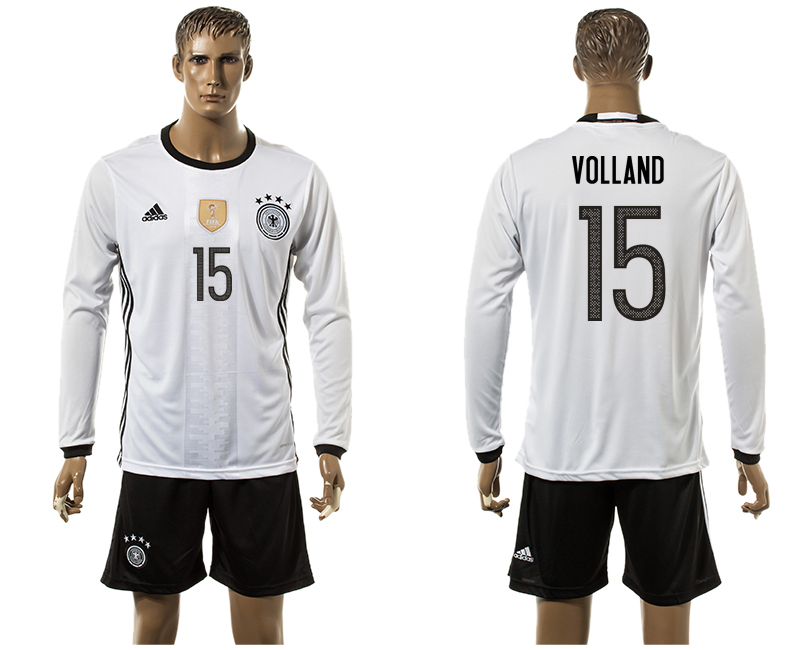 Germany 15 VOLLAND Home UEFA Euro 2016 Long Sleeve Jersey Germany 15 VOLLAND Home UEFA Euro 2016 Long Sleeve Jersey