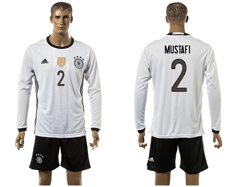 Germany 2 MUSTAFI Home UEFA Euro 2016 Long Sleeve Jersey