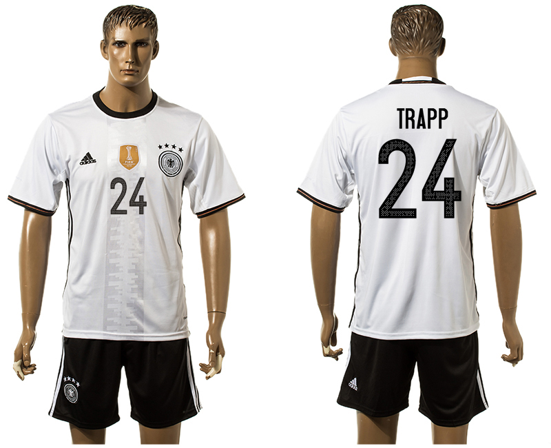 Germany 24 TRAPP Home UEFA Euro 2016 Soccer Jersey