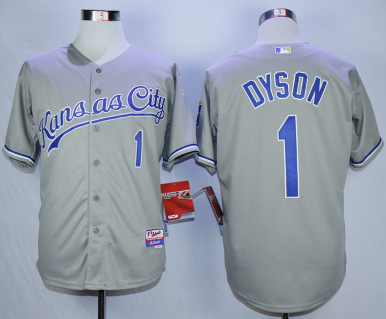 Royals 1 Jarrod Dyson Grey Cool Base Jersey Royals 1 Jarrod Dyson Grey Cool Base Jersey