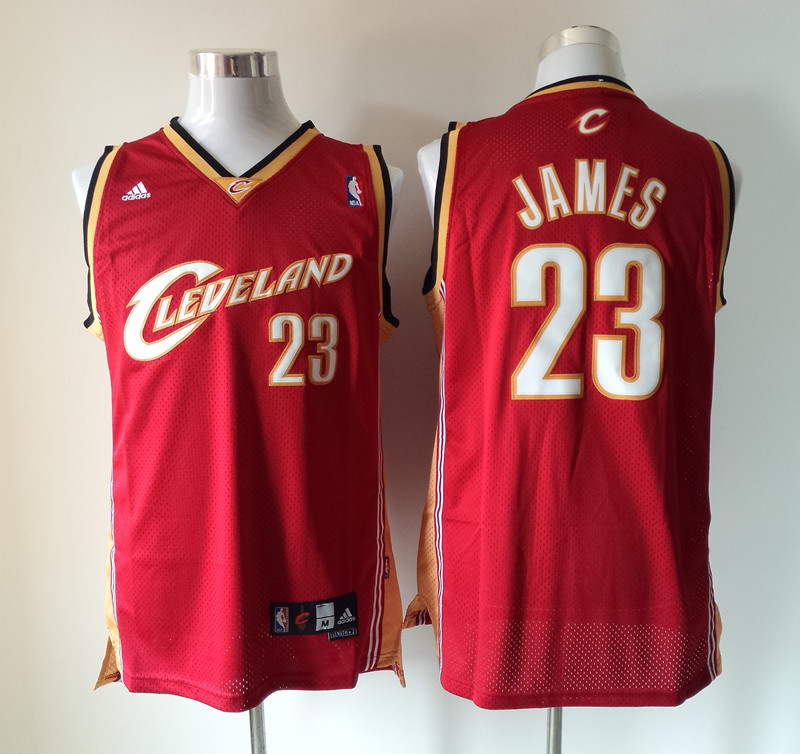 Cavaliers 23 Lebron James Red Throwback Jersey