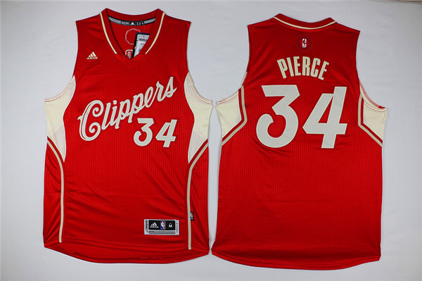 Clippers 34 Paul Pierce Red 2015-16 Christmas Day Swingman Jersey