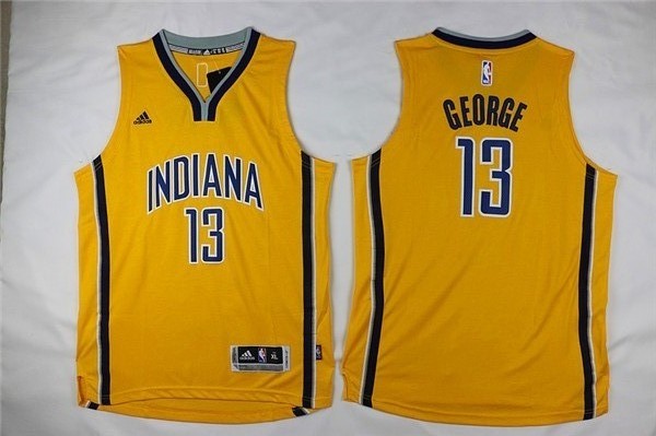 Pacers 13 George Yellow Swingman Youth Jersey