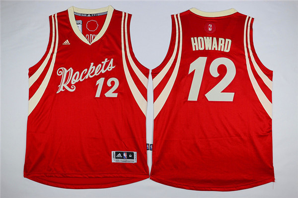 Rockets 12 Dwight Howard Red 2015-16 Christmas Day Swingman Jersey