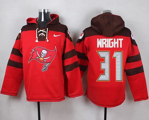 Nike Buccaneers 31 Major Wright Red Hooded Jersey