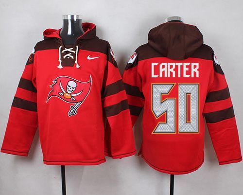 Nike Buccaneers 50 Bruce Carter Red Hooded Jersey