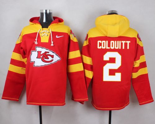 Nike Chiefs 2 Dustin Colquitt Red Hooded Jersey