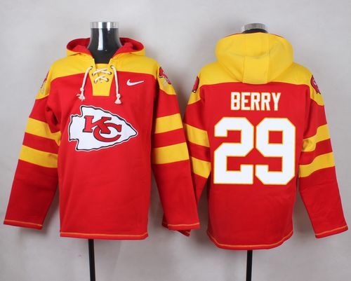 Nike Chiefs 29 Eric Berry Red Hooded Jersey