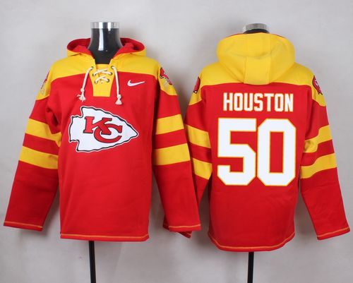 Nike Chiefs 50 Justin Houston Red Hooded Jersey