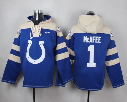 Nike Colts 1 Pat McAfee Blue Hooded Jersey