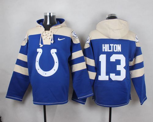 Nike Colts 13 T.Y. Hilton Blue Hooded Jersey Nike Colts 13 T.Y. Hilton Blue Hooded Jersey