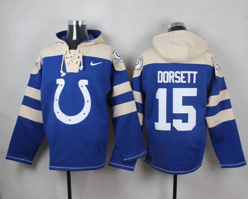 Nike Colts 15 Phillip Dorsett Blue Hooded Jersey Nike Colts 15 Phillip Dorsett Blue Hooded Jersey