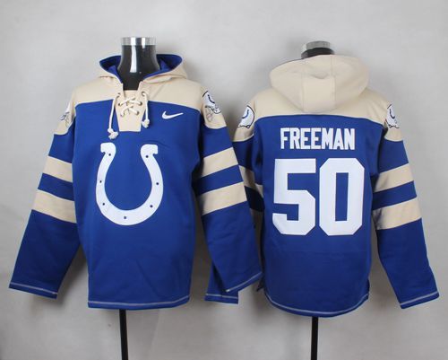 Nike Colts 50 Jerrell Freeman Blue Hooded Jersey Nike Colts 50 Jerrell Freeman Blue Hooded Jersey