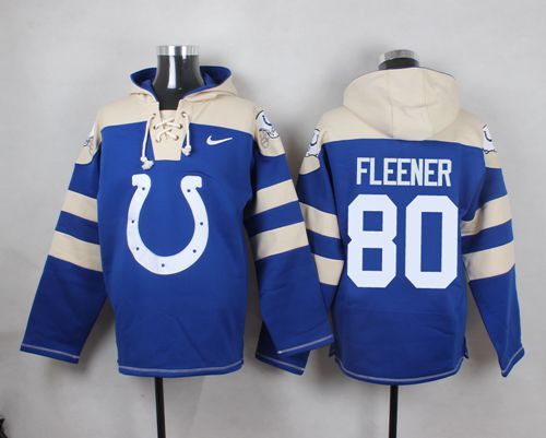 Nike Colts 80 Coby Fleener Blue Hooded Jersey Nike Colts 80 Coby Fleener Blue Hooded Jersey