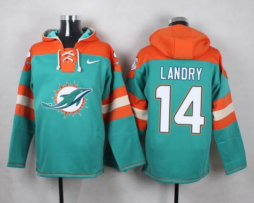 Nike Dolphins 14 Jarvis Landry Green Hooded Jersey
